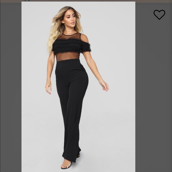Pants - Fashion nova reveal yourself mesh jumpsuit